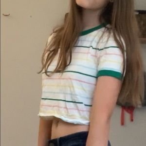 Forever 21 striped crop top